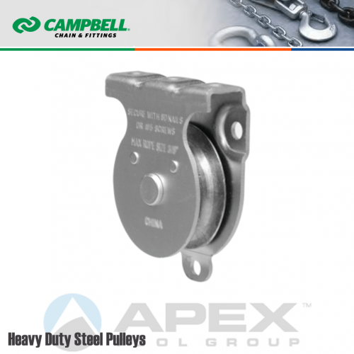 Campbell T550302 2 Swivel Eye Single Sheave Heavy Duty Steel Pulley 