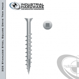 Coarse Type 17 305 Stainless Screw 7 x 3  Square Drive Trim Head #138144 2000 