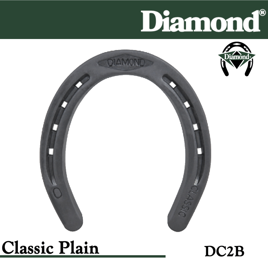 2 Classic Plain Diamond Farrier DC2B Horseshoe 