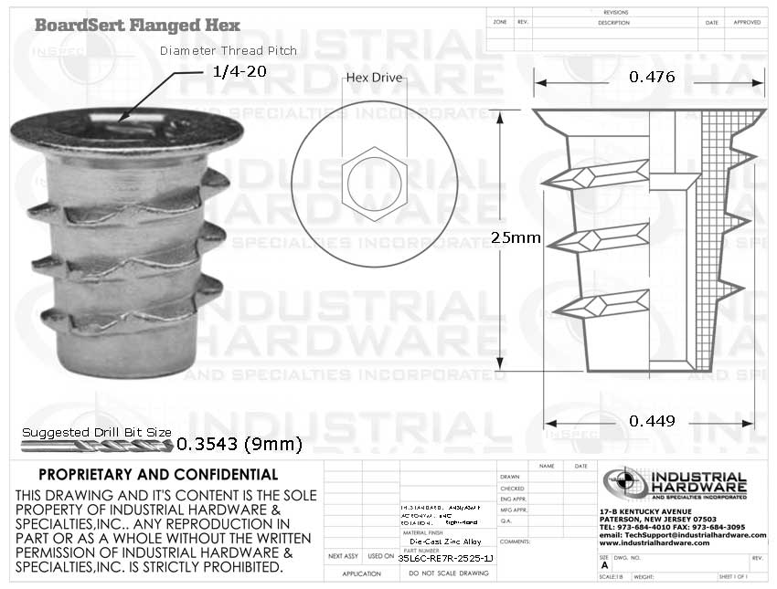 1 4 Unc X 25mm Boardsert Threaded Insert For Wood Flanged Die Cast Zinc Alloy 1 4 Unc X 25mm Boardsert Threaded Insert For Wood Flanged Die Cast Zinc Alloy